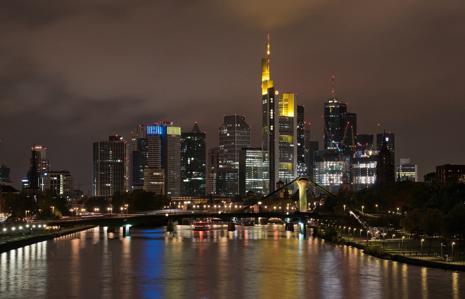 法蘭克福金融區夜景